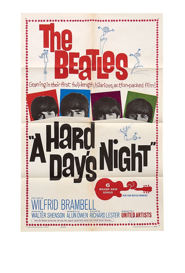 - The Beatles "A Hard Day's Night" Movie Poster