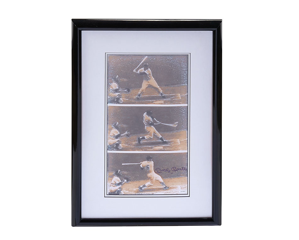 - Mickey Mantle Signed #6 Rookie Batting Sequence Photo