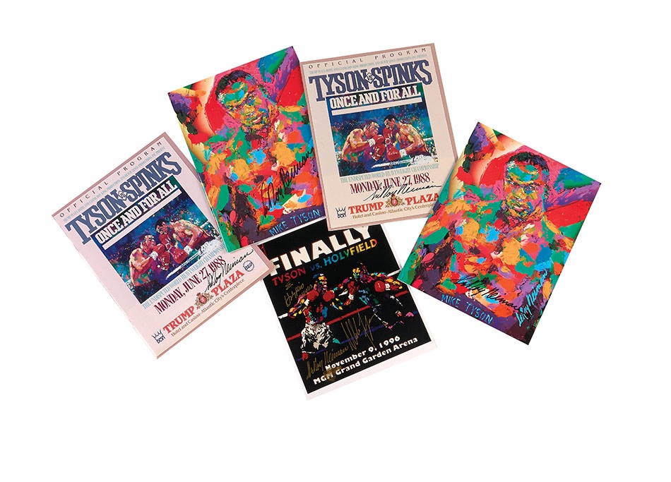 - Collection of Mike Tyson Programs All Signed By LeRoy Neiman (4)