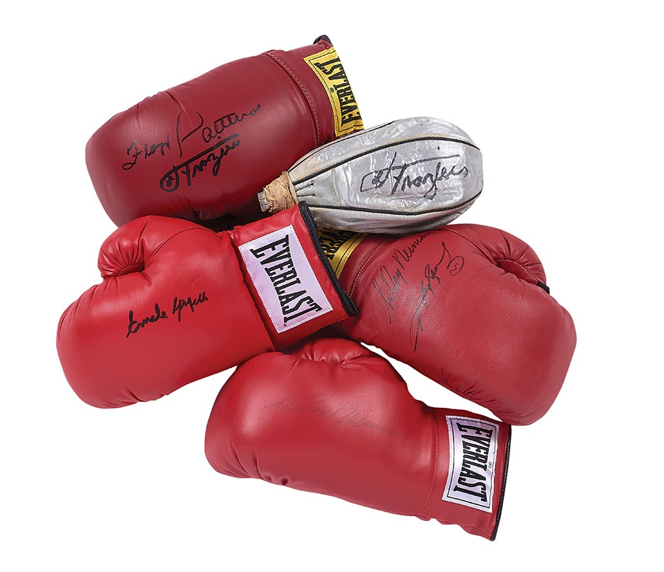 - Boxing Signed Collection Including Frazier, Patterson, Leonard & Neiman (5)