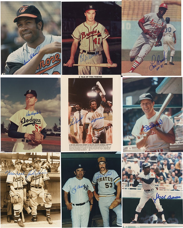 - Lou Brock's Personal Signed Photo Collection (32)