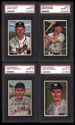 - 1952 Bowman Baseball PSA 8 lot of 8