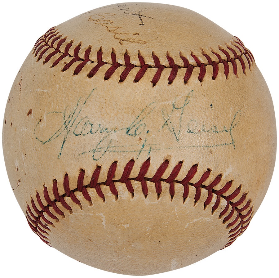 Baseball Autographs - 1938 All-Star Game Used Baseball From Bill Klem