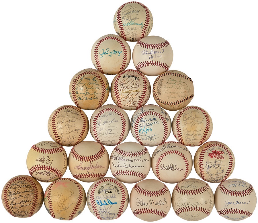 Baseball Autographs - Collection of Signed Baseballs From Red Schoendienst (95+)