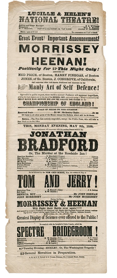Muhammad Ali & Boxing - 1859 Heenan Morrisey Broadside Poster
