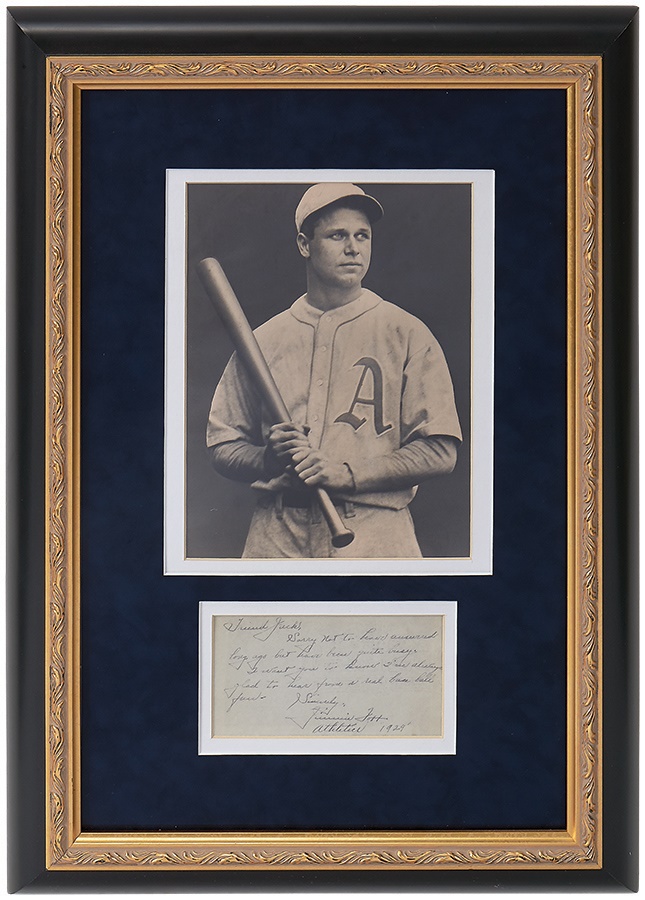 Baseball Autographs - 1929 Jimmie Foxx Signed Handwritten Letter