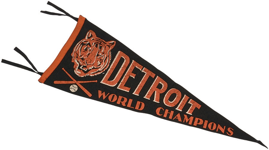- 1935 Detroit Tigers World Champions Pennant