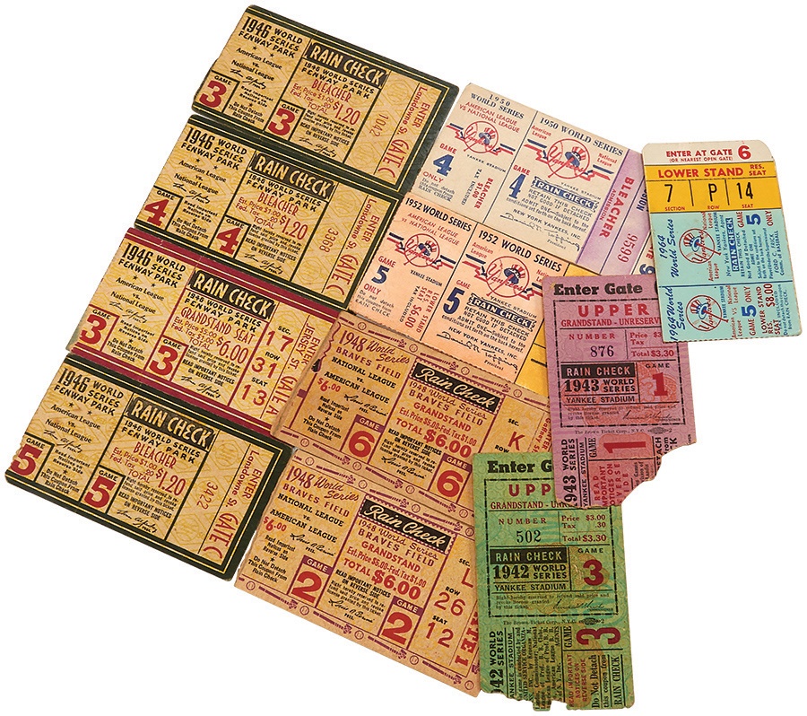 Tickets, Publications & Pins - Vintage World Series Ticket Stubs (11)