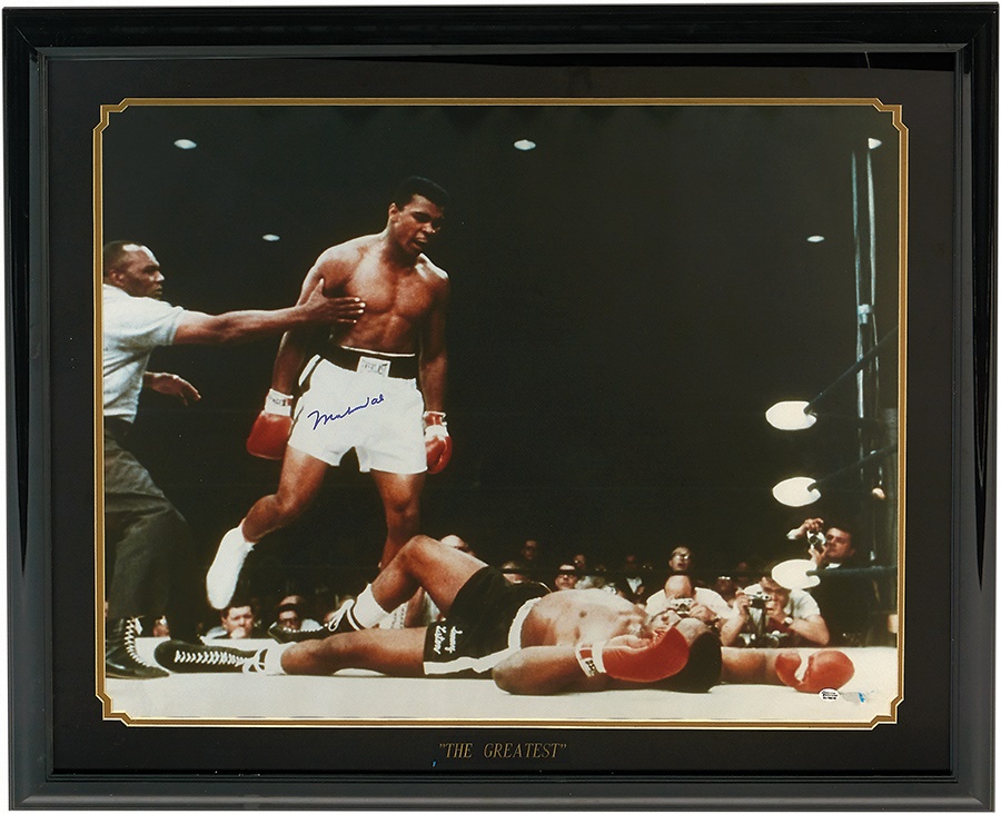 Giant Muhammad Ali vs. Sonny Liston Signed Photo (Steiner)