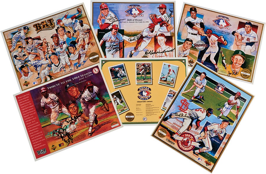 Upper Deck Baseball Heroes Signed Prints (12)
