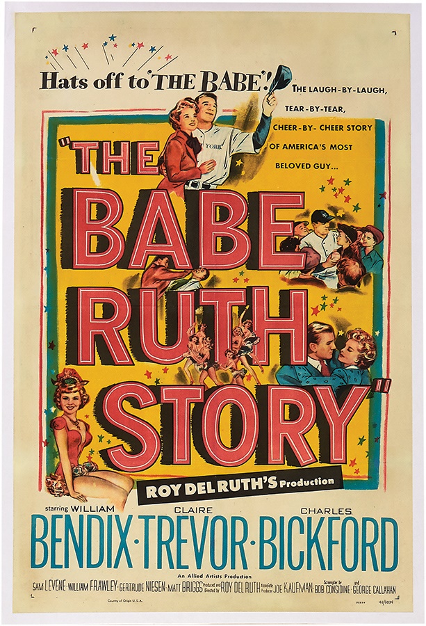 Ruth and Gehrig - 1948 Babe Ruth Story Movie Poster