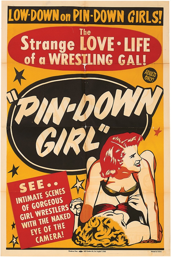 - 1951 "Pin-Down Girl" Sexploitation Film Poster