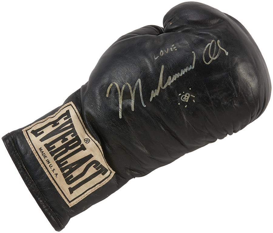 Muhammad Ali & Boxing - Beautifully Signed Muhammad Ali Sparring Glove