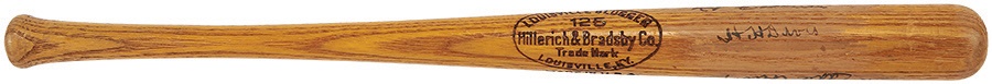 Baseball Autographs - Eddie Collins Signed Mini Bat
