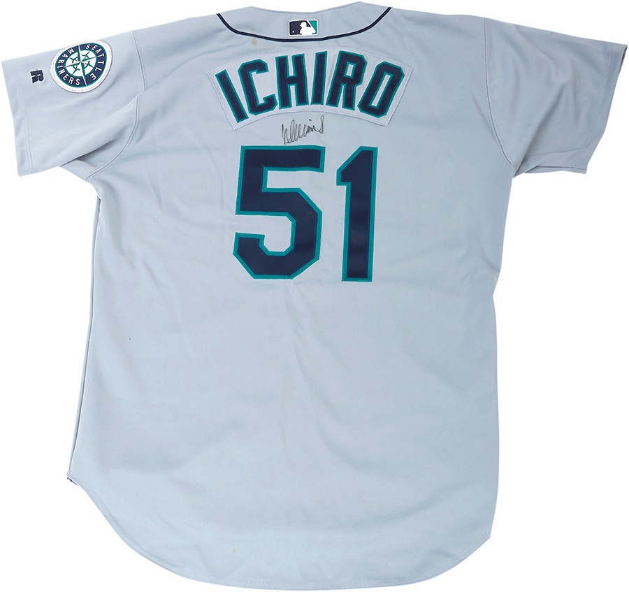 Baseball Equipment - 2003 Ichiro Suzuki Signed Game Used Jersey