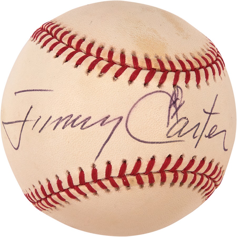 - President Jimmy Carter Single Signed Baseball