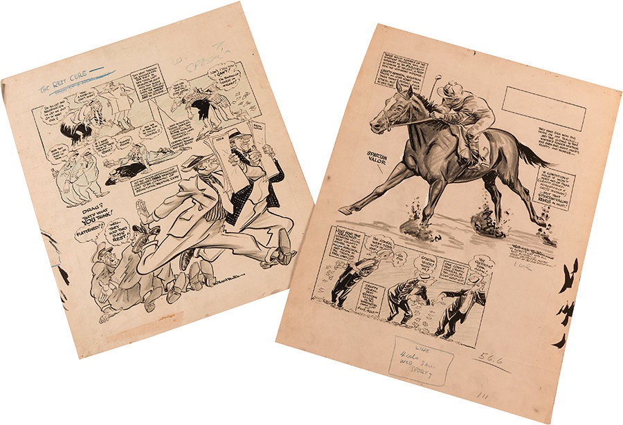 Sports Fine Art - Willard Mullin Horse Racing Related Cartoons (2)