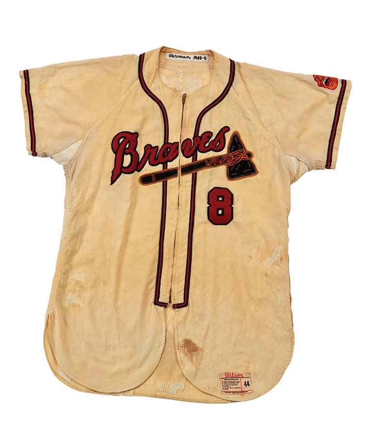 - 1958 Billy Herman Milwaukee Braves Game Worn Jersey