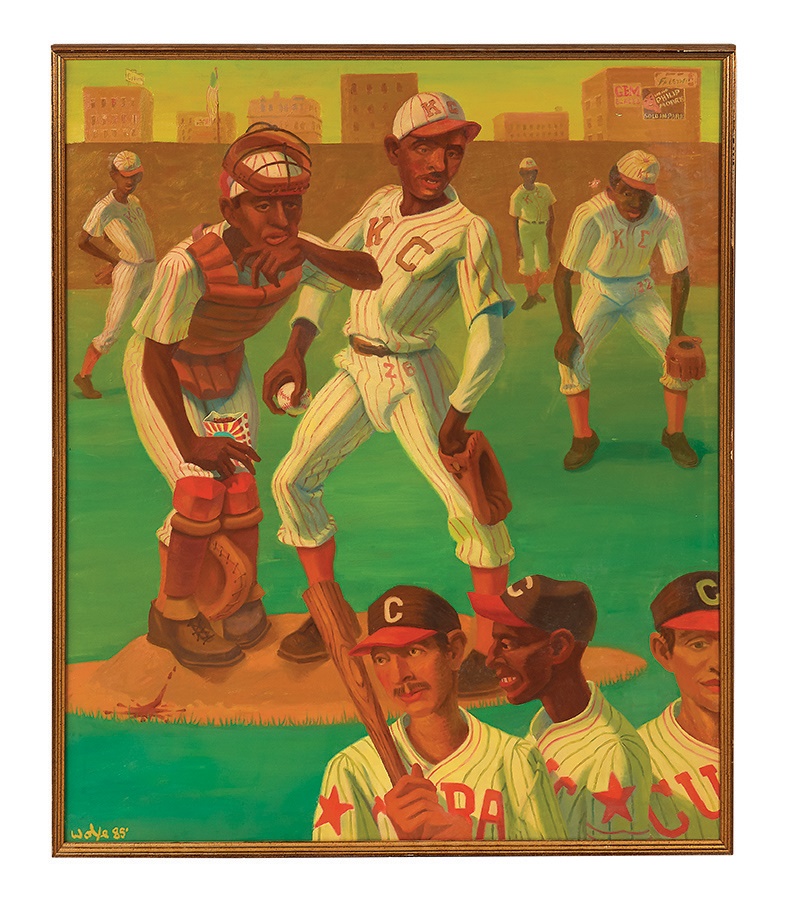 Sports Fine Art - Satchel Paige On The Mound Painting by John Wolfe