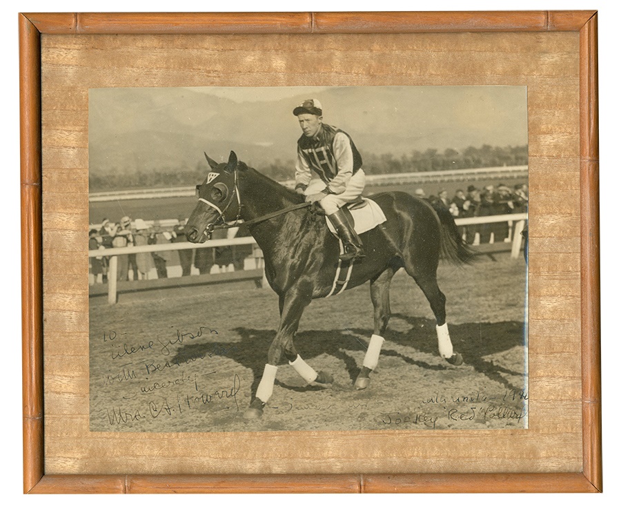 The Seabiscuit Collection of Chris Lowe - Seabiscuit 1940 Santa Anita Signed Photograph