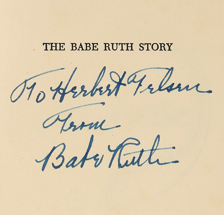 Ruth and Gehrig - 1948 Babe Ruth Story Signed and Inscribed