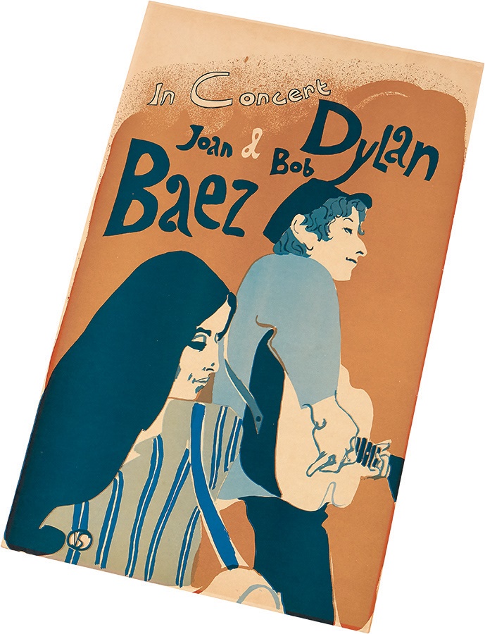 1965 Bob Dylan & Joan Baez Concert Poster