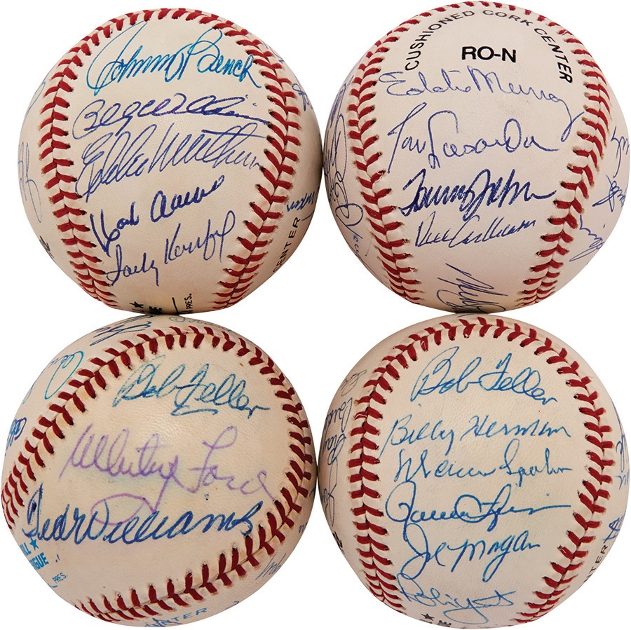 Baseball Autographs - Hall Of Fame Signed Baseball Collection With 75 Different HOF Signatures (4)