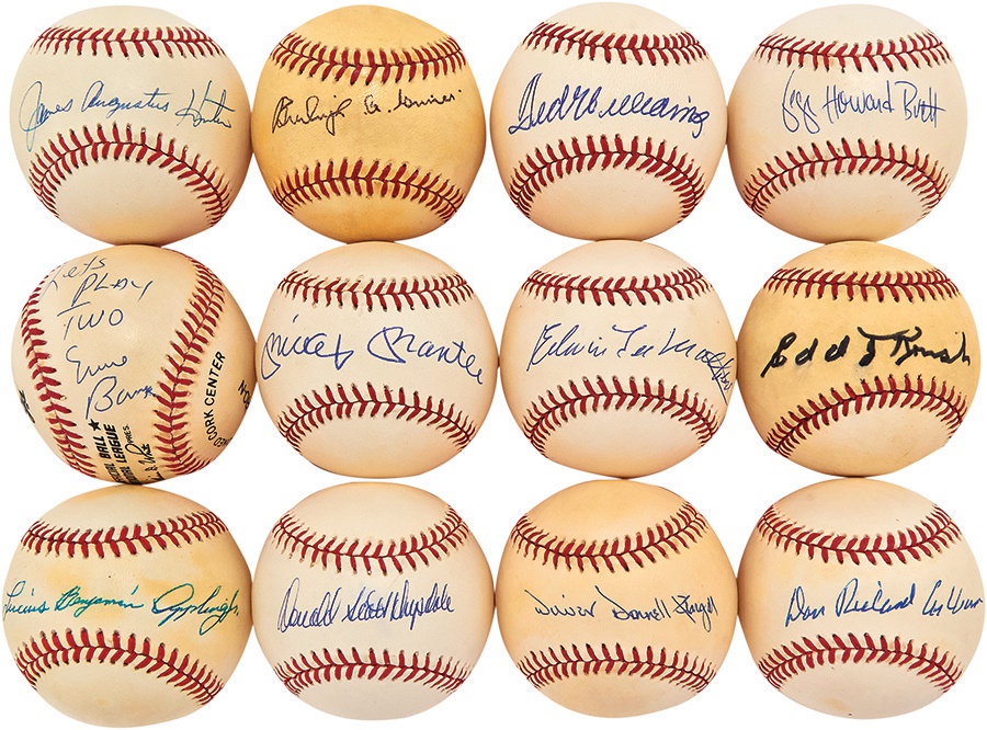 Baseball Autographs - Collection of Single Signed Baseballs With Full Names, Inscriptions & Nicknames (150+)
