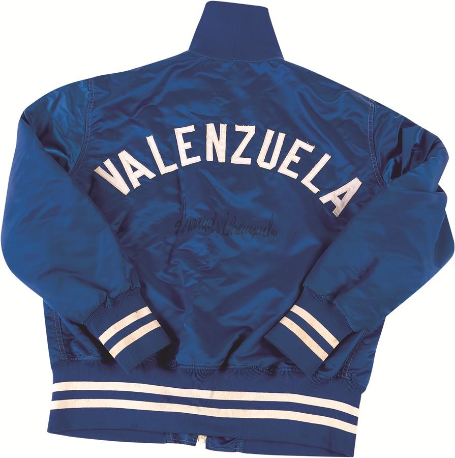 Baseball Equipment - Fernando Valenzuela 1987 Los Angeles Dodgers Signed Warm Up Jacket