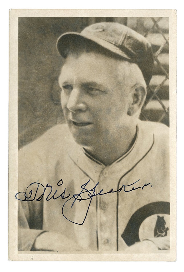 Baseball Autographs - Tris Speaker Signed George Burke Photograph