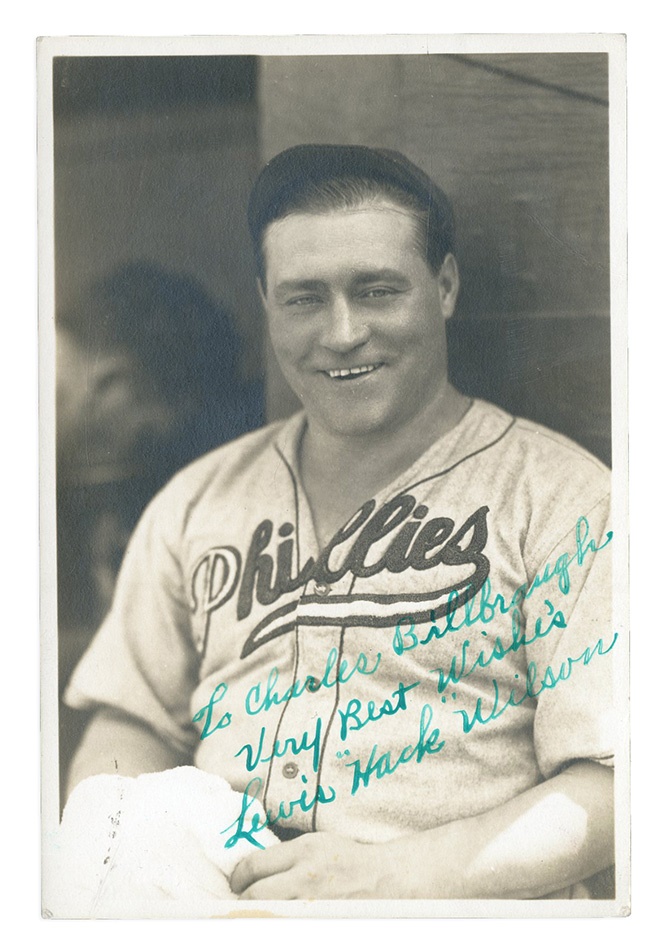 Baseball Autographs - Hack Wilson Signed George Burke Photograph