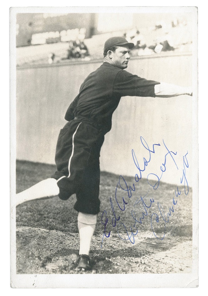 Baseball Autographs - Ed Walsh Signed George Burke Photograph