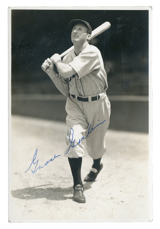 Baseball Autographs - Goose Goslin Signed George Burke Photograph