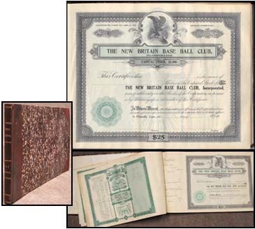 - 1912 New Britain B.B.C. Stock Certificate Book