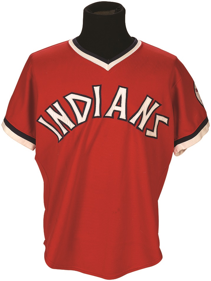 Baseball Equipment - 1976 Bob Feller Cleveland Indians Game Worn Jersey