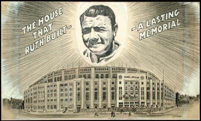 - 1947 Babe Ruth Day The Sporting News Original Art (12x20")