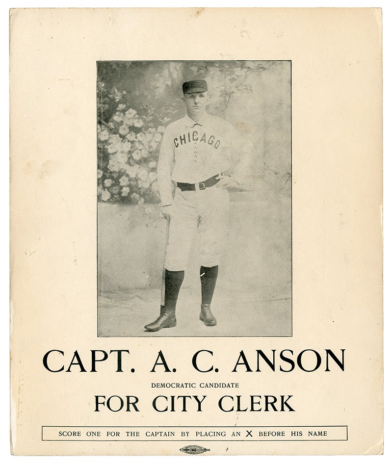 19th Century - 1905 Captain A.C. Anson for City Clerk Political Poster