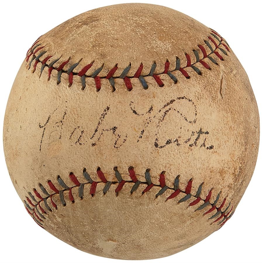 Ruth and Gehrig - Babe Ruth Single Signed OAL Baseball