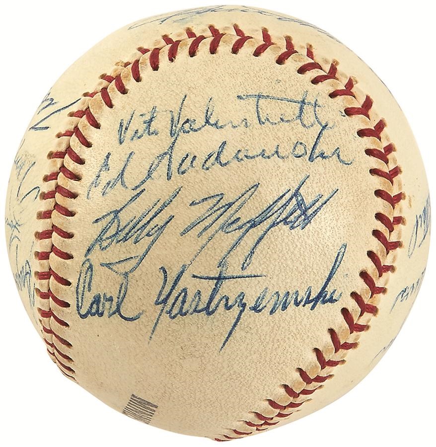 Baseball Autographs - High Grade 1959 Minneapolis Millers Signed Baseball With Carl Yastrzemski