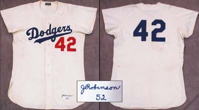 Jackie Robinson 1952 Brooklyn Dodgers Home Jersey
