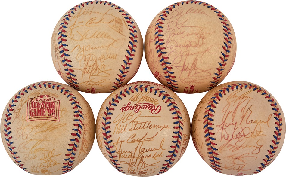 Baseball Autographs - 1999 All-Star Game Baseballs at Fenway Park (5)