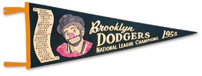 - 1955 Brooklyn Dodgers N.L. Champions Pennant (29")