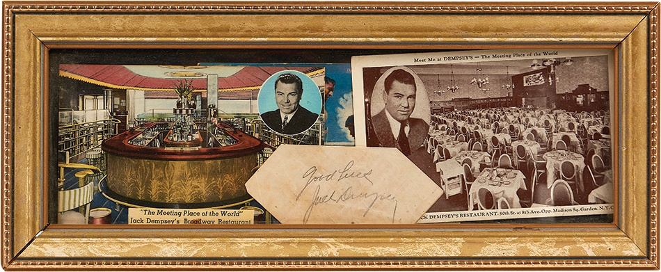 Muhammad Ali & Boxing - Jack Dempsey Postcards with Signature
