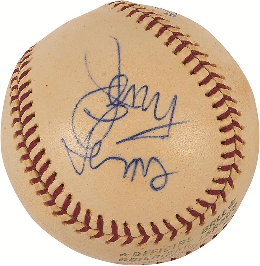Baseball Autographs - 1960s Jerry Lewis Signed Baseball