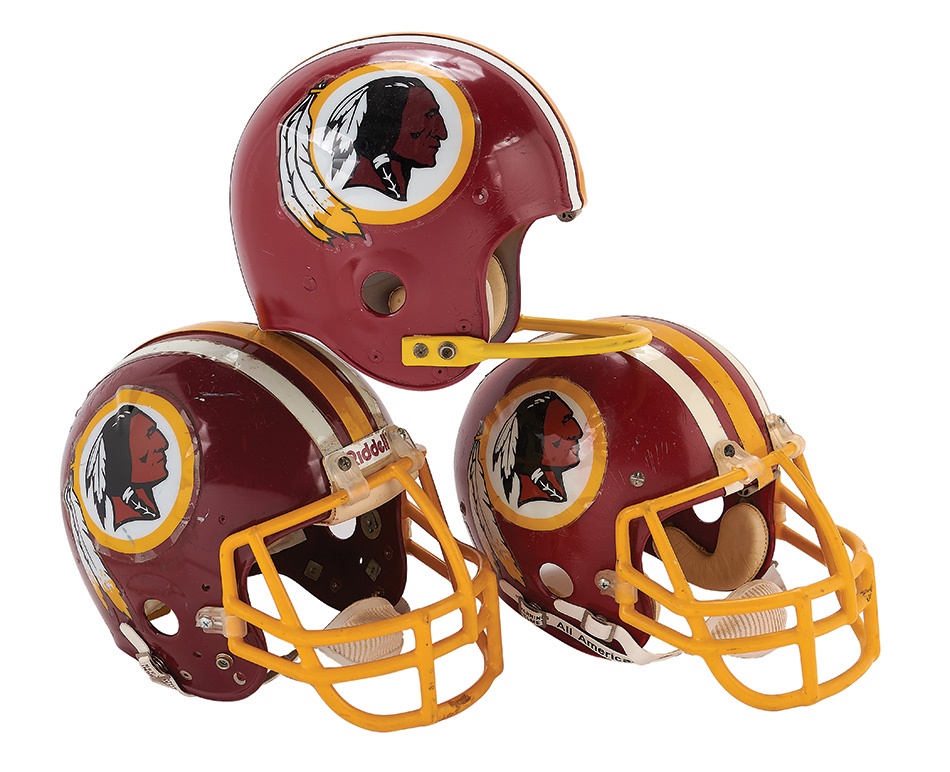 Washington Redskins Game Used Helmet Collection