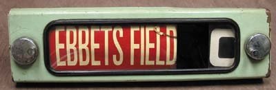 - 1950s Ebbets Field Bus Sign