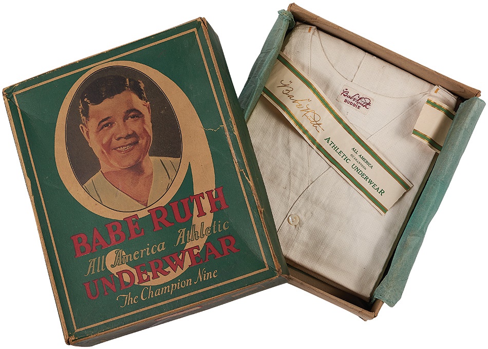 Ruth and Gehrig - The Most Complete Babe Ruth Underwear in Original Box