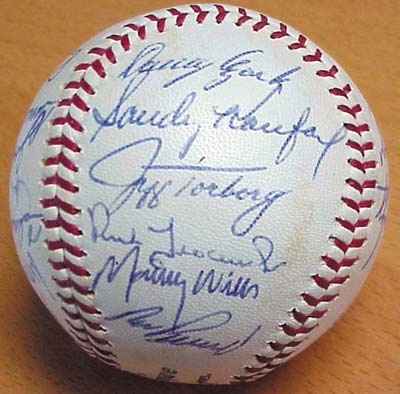 - 1966 Los Angeles Dodgers Team Signed Baseball