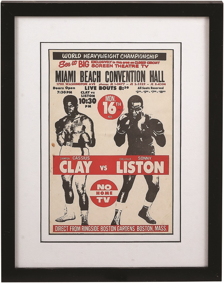 Muhammad Ali & Boxing - 1964 Clay-Liston Handbill