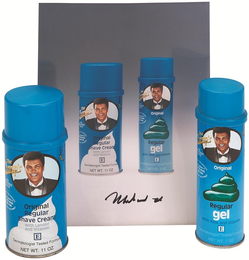 Muhammad Ali & Boxing - Muhammad Ali Shaving Foam Rare Promotional Signed Photo (3)